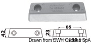 Anoda podstawowa do stopy Duo Prop - Aluminium base anode Volvo DuoProp 290 - Kod. 43.551.10 10