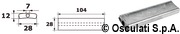 Płytka cynkowa otwór przelotowy mm 104x28 - Plate anode Volvo 104x28mm - Kod. 43.554.16 4