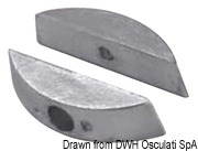 Para cynków - Pair of zinc anodes for foldable propellers - Kod. 43.555.00 1