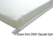 Szyna do umocowania plandek, brezentów i poduszek - White PVC tray for cushions 4m-bar - Kod. 44.010.02 13