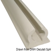 Szyna do umocowania plandek, brezentów i poduszek - White PVC tray for cushions 4m-bar - Kod. 44.010.02 11