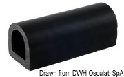 Profil wykończeniowy do pomostów, nabrzeży lub pachołków cumowniczych - PVC profile 70x70mm 2m black - Kod. 44.020.00 5