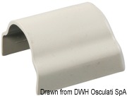 Profil odbojowy ze sztywnego tworzywa duralene z wkładem z giętkiego PVC - White joint cover 38 x 38 mm - Kod. 44.042.26 38