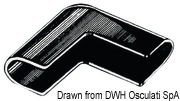 Profil odbojowy ze wspornikiem w kształcie L - Black nylon dock bumper corner - Kod. 44.343.50 16