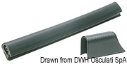 Profil odbojowy do montażu na jednostkach wyposażonych w złącze wargowe - Black PVC profile 30x38 mm - Kod. 44.482.01 14