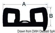 Profil odbojowy do jednostek wyposażonych w złącze skrzynkowe - Black fender profile 44x18mm - Kod. 44.483.00 7
