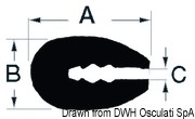 Profil wykończeniowy do tworzywa wzmocnionego włóknem szklanym, drewna, metalu - White PVC profile 3.5mm 24m - Kod. 44.492.01 10