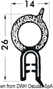 PVC-Profil, armiert zum Umsäumen schwarz 4-5mm 50m - Art. 44.493.02 21