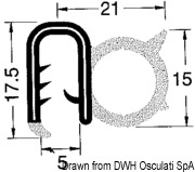 PVC-Profil, armiert zum Umsäumen schwarz 4-5mm 50m - Art. 44.493.02 22