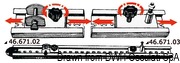 System szynowy przesuwny do plandek - S.S rail 100cm 28x29mm - Kod. 46.671.00 5