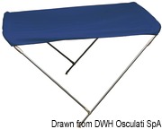 Light 2-arc foldable bimini 130/140 navy blue - Artnr: 46.900.11 19