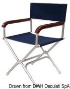 Director folding chair navy blue polyester - Artnr: 48.353.16 45