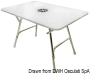 Stół składany wysokiej jakości. Prostokątny. 88x60 cm - Kod. 48.354.03 26