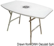 Stół składany wysokiej jakości. Prostokątny. 130x73 cm - Kod. 48.354.07 27