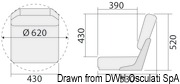 De Luxe, Sitz mit klappbarer Lehne - weiß RAL 9010 - Kod. 48.403.01 13