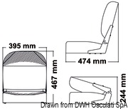 Seat w/foldable back white vinyl cushion - Artnr: 48.404.01 18