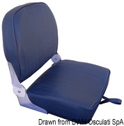 Seat w/foldable back white vinyl cushion - Artnr: 48.404.01 16