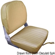 Seat w/foldable back navy blue vinyl cushion - Artnr: 48.404.02 17