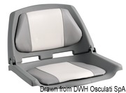 Sitz aus weißem Polyethylen mit einklappbarer Lehne - hellgrau/dunkelgrau - Kod. 48.405.01 13