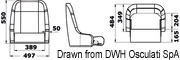 Siedzenie anatomiczne tapicerowane z flip up H52 - Kod. 48.410.05 15