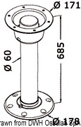 Tread Lock aluminium table pedestal 685 mm - Artnr: 48.417.60 22