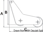 Universal seesaw roller for 11/20 kg anchors - Kod. 48.472.10 15