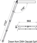 Top Line 4-step teak foldaway ladder - Artnr: 49.550.04 7