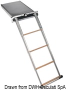 Top Line 4-step teak foldaway ladder - Artnr: 49.550.04 5