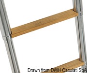Top Line 4-step teak foldaway ladder - Artnr: 49.550.04 6