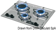 Two-burner cooktop recess m. - Artnr: 50.101.42 25