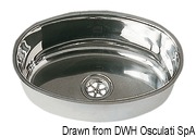 S.S oval sink 240x375 mm - Artnr: 50.186.84 7