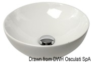 Biały zlewozmywak ceramiczny półokrągły nablatowy. Ø 365 mm - Kod. 50.188.98 5