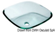 Glas square sink rounded edges 420 x 420 mm - Artnr: 50.189.33 6