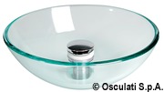 Zlewozmywak półokrągły z przeźroczystego szkła. Ø 360 mm - Kod. 50.189.36 7