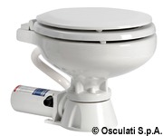 Electric toilet w/white plastic seat - Artnr: 50.207.13 38
