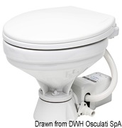 Electric toilet w/white lacquered wooden seat - Artnr: 50.205.13 34