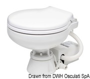 Electric toilet w/white lacquered wooden seat - Artnr: 50.205.13 37