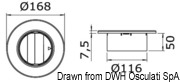 Kratka wentylacyjna - tylna z kołnierzem 50 mm (wysuw) - Kod. 53.301.77 8