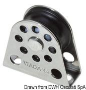 Bloczek pionowy zwrotny VIADANA - pojedynczy - aluminium - 4 mm - Kod. 55.063.60 17