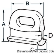Nylon semicircular slide 10mm - Artnr: 58.047.70 18