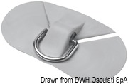 Grey oar crutch base 90 x 200 x 50 mm - Artnr: 66.080.15 49
