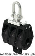 Control Blocks with stainless ball bearings - For ropes mm. 4/8 - Double with becket - Kod. 68.405.31 50