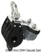 Control Blocks with stainless ball bearings - For ropes mm. 5/10 - Single with becket and cam cleat - Kod. 68.409.41 55
