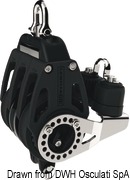 Control Blocks with stainless ball bearings - For rope max mm. 10 - Single with ratchet - Kod. 68.451.60 12