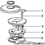 Spare parts for 3-speed winches - Spring support ring, third speed (4) - Kod. 68.955.01 4