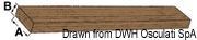 Listwy ARC z drewna tekowego - Teak fillet 30x30x2000 mm - Kod. 71.317.80 2