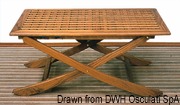 Stolik ARC z prawdziwego drewna tekowego - Teak table 118x70 cm - Kod. 71.305.80 10