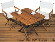 Stolik składany ARC z prawdziwego drewna tekowego - Foldable teak table 70x45cm - Kod. 71.305.76 4