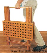 Stolik składany ARC z drewna tekowego z dodatkowym blatem - Teak table insert board - Kod. 71.306.10 5