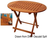 Stolik składany owalny ARC z prawdziwego drewna tekowego - Teak oval table 80x65x57 cm - Kod. 71.306.15 6